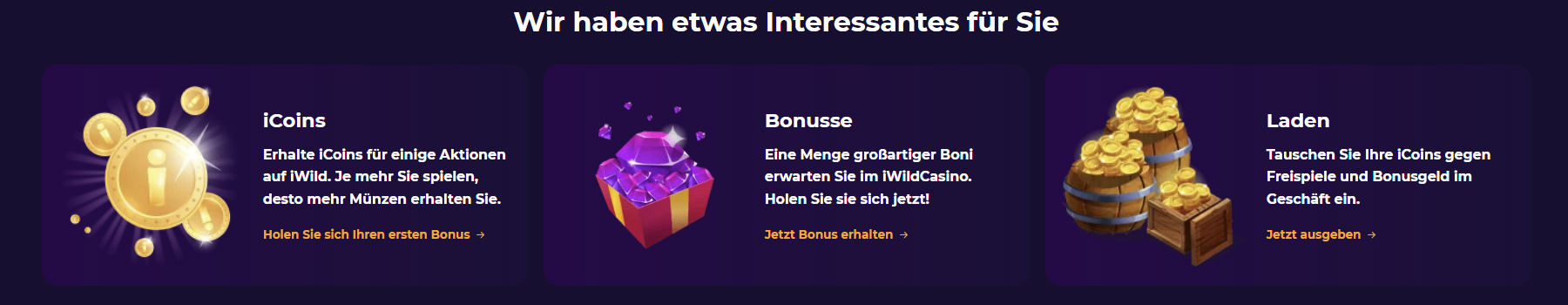 Interessante Angebote vom Iwild Casino